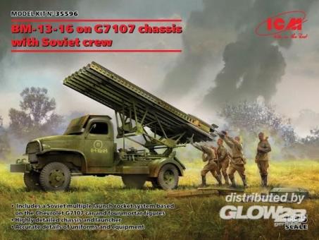 ICM 35596 BM-13-16 on G7107 chassis with Soviet crew Modell 1:35 in OVP 